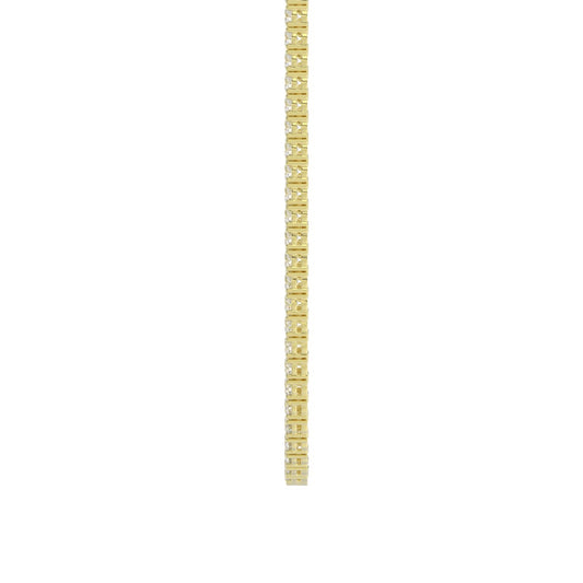 14K YELLOW GOLD 6 7/8CT 16" ROUND DIAMOND LADIES TENNIS NECKLACE