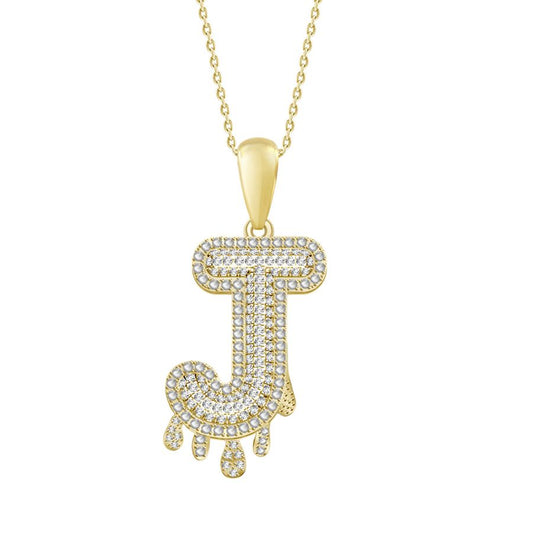 MEN'S CHARM 0.33CT ROUND DIAMOND 10K YELLOW GOLD