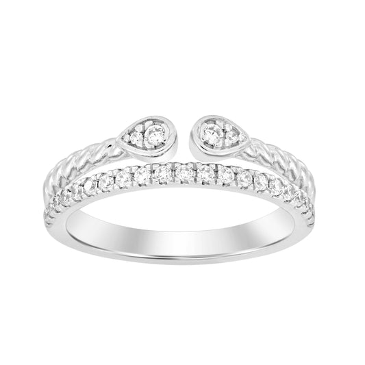 LADIES RING 0.25CT ROUND DIAMOND 14K WHITE GOLD
