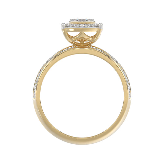 LADIES TRIO SET 1.33CT ROUND DIAMOND 10K YELLOW GOLD