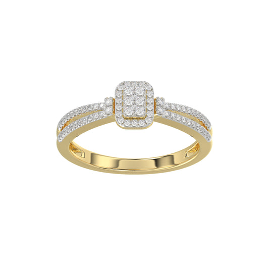 LADIES RING 0.20CT ROUND DIAMOND 10K YELLOW GOLD