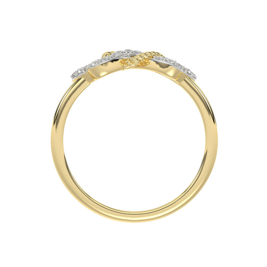 LADIES RING 0.15CT ROUND DIAMOND 10K YELLOW GOLD