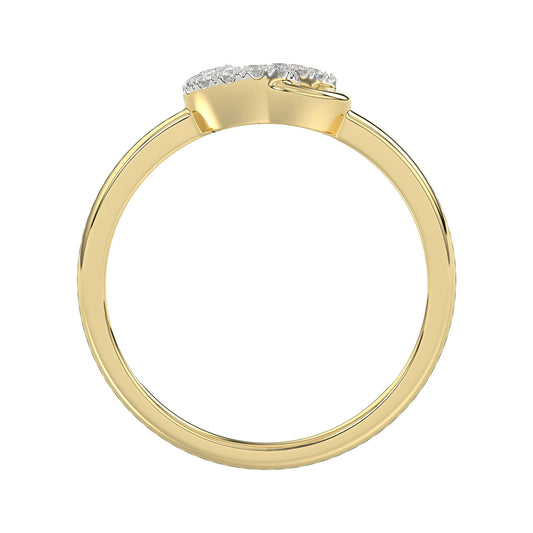 LADIES RING 0.10CT ROUND DIAMOND 10K YELLOW GOLD