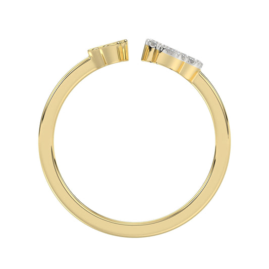LADIES RING 0.10CT ROUND DIAMOND 10K YELLOW GOLD