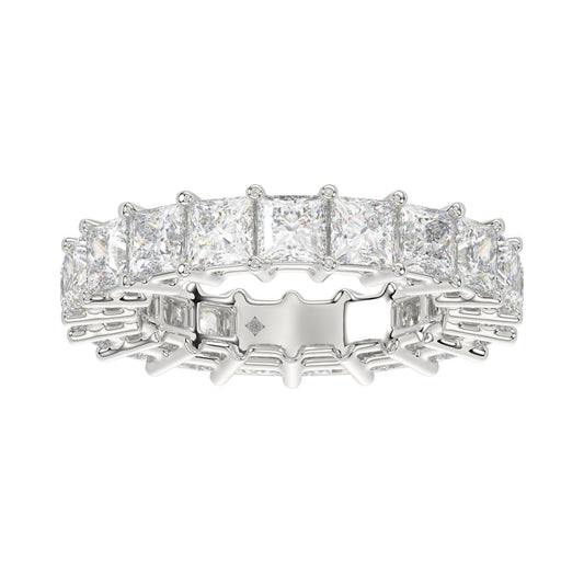 LADIES ETERNITY BAND 4 3/4CT PRINCESS DIAMOND 14K WHITE GOLD
