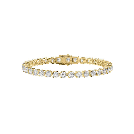 LADIES BRACELET 11CT ROUND DIAMOND 14K YELLOW GOLD