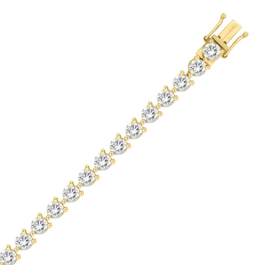 LADIES BRACELET 11CT ROUND DIAMOND 14K YELLOW GOLD