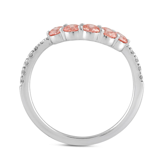 ETERNAL BLUSH COLLECTION 14K WHITE GOLD 3/4CT ROUND DIAMOND LADIES BAND