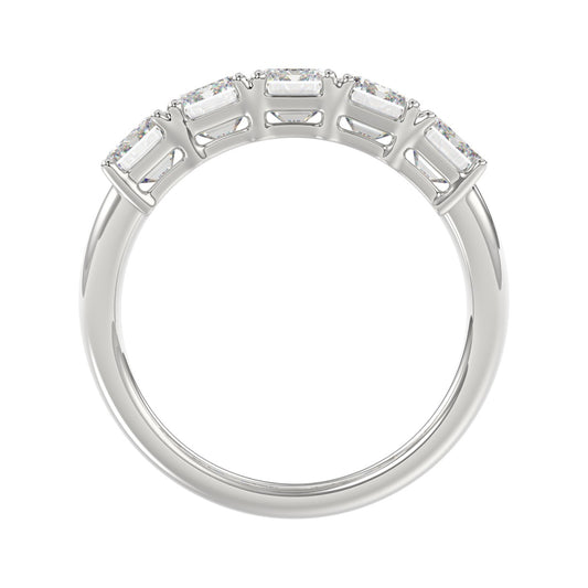 14K WHITE GOLD 2.00CT EMERALD DIAMOND LADIES BAND