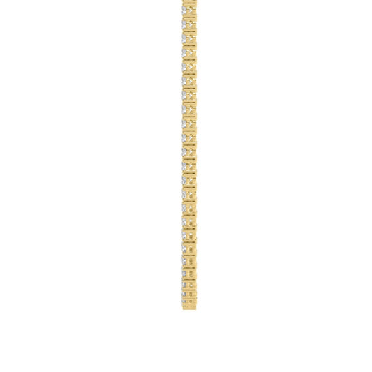 14K YELLOW GOLD 4 3/4CT 18" ROUND DIAMOND LADIES TENNIS NECKLACE