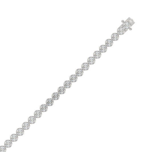 14K WHITE GOLD 7.00CT ROUND DIAMOND LADIES BRACELET