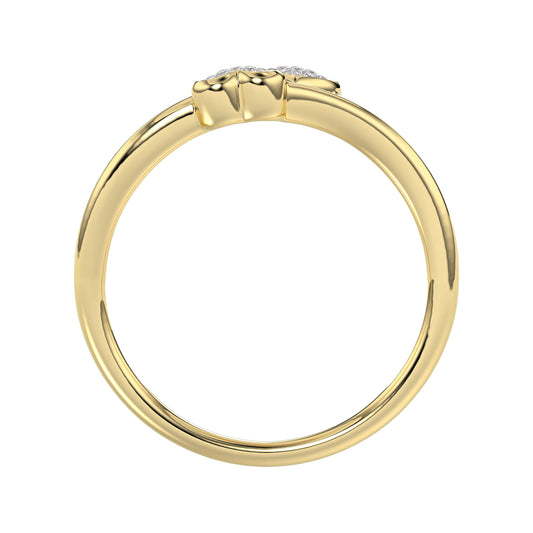 LADIES RING 0.05CT ROUND DIAMOND 10K YELLOW GOLD
