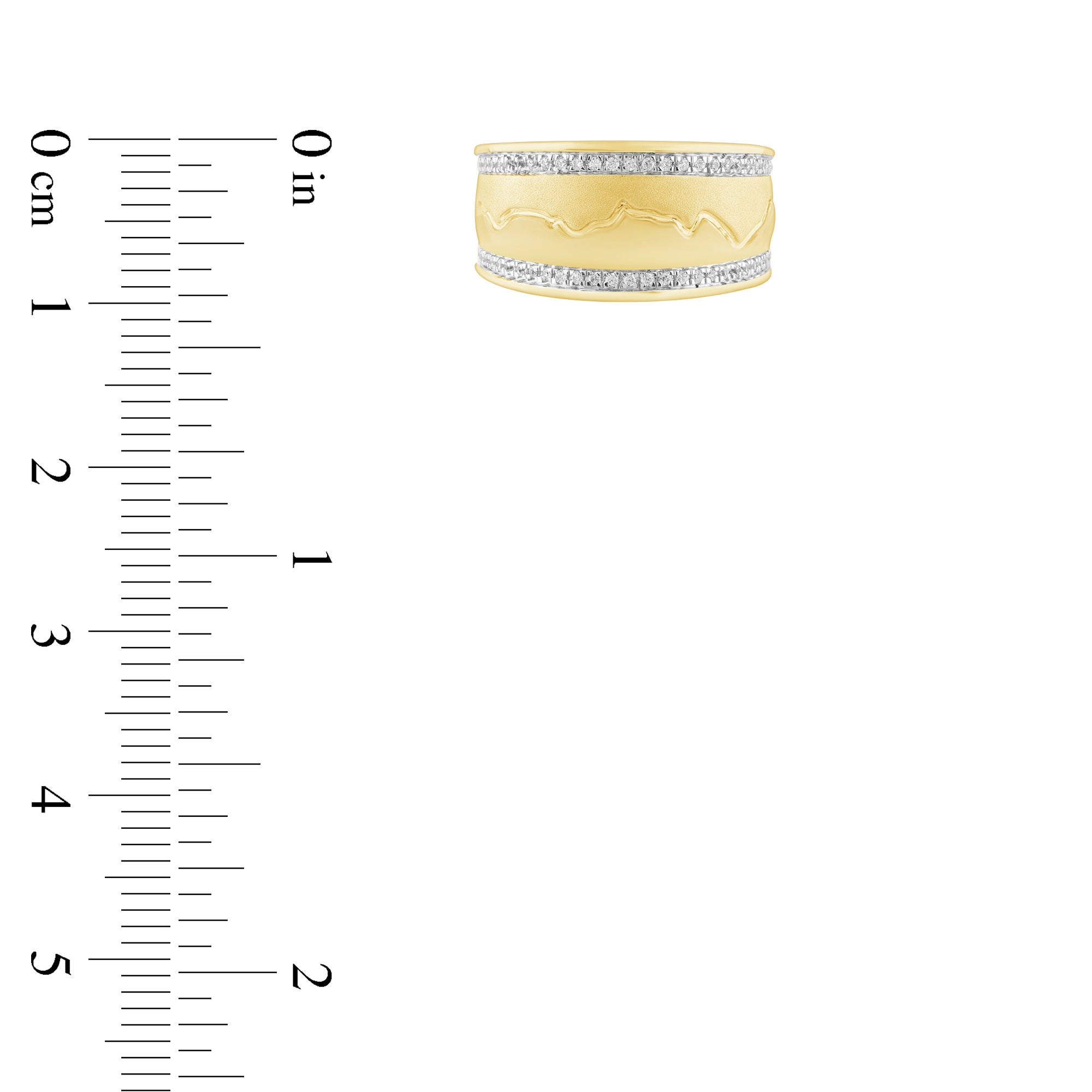 MEN'S RING 0.33CT ROUND DIAMOND 10K YELLOW GOLD
