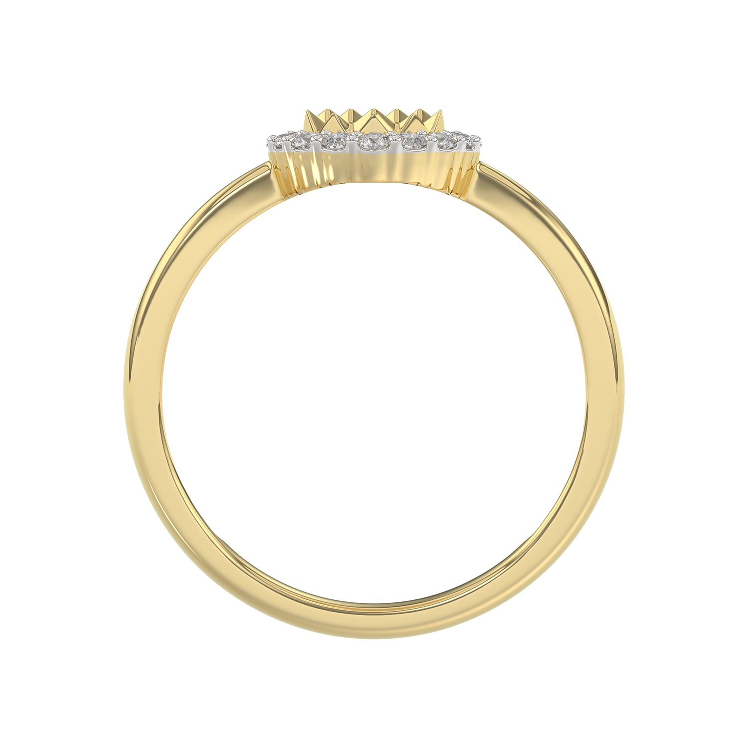 LADIES RING 0.20CT ROUND DIAMOND 10K YELLOW GOLD