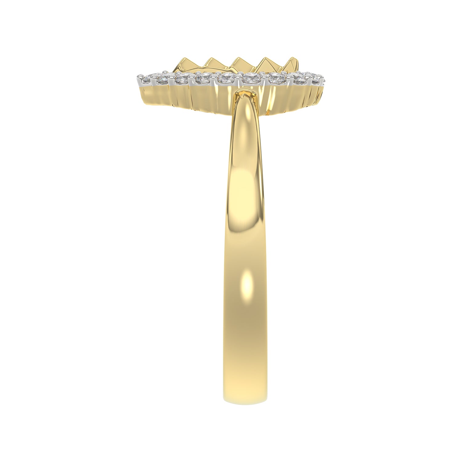 LADIES RING 0.20CT ROUND DIAMOND 10K YELLOW GOLD
