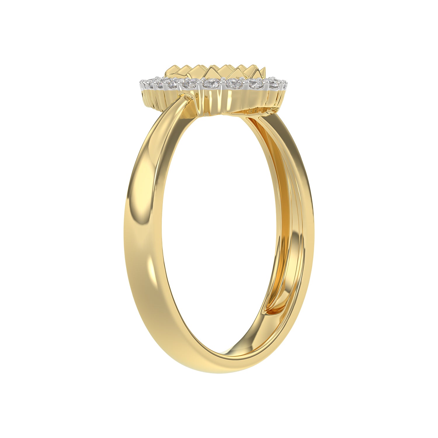 LADIES RING 0.20CT ROUND DIAMOND 10K YELLOW GOLD