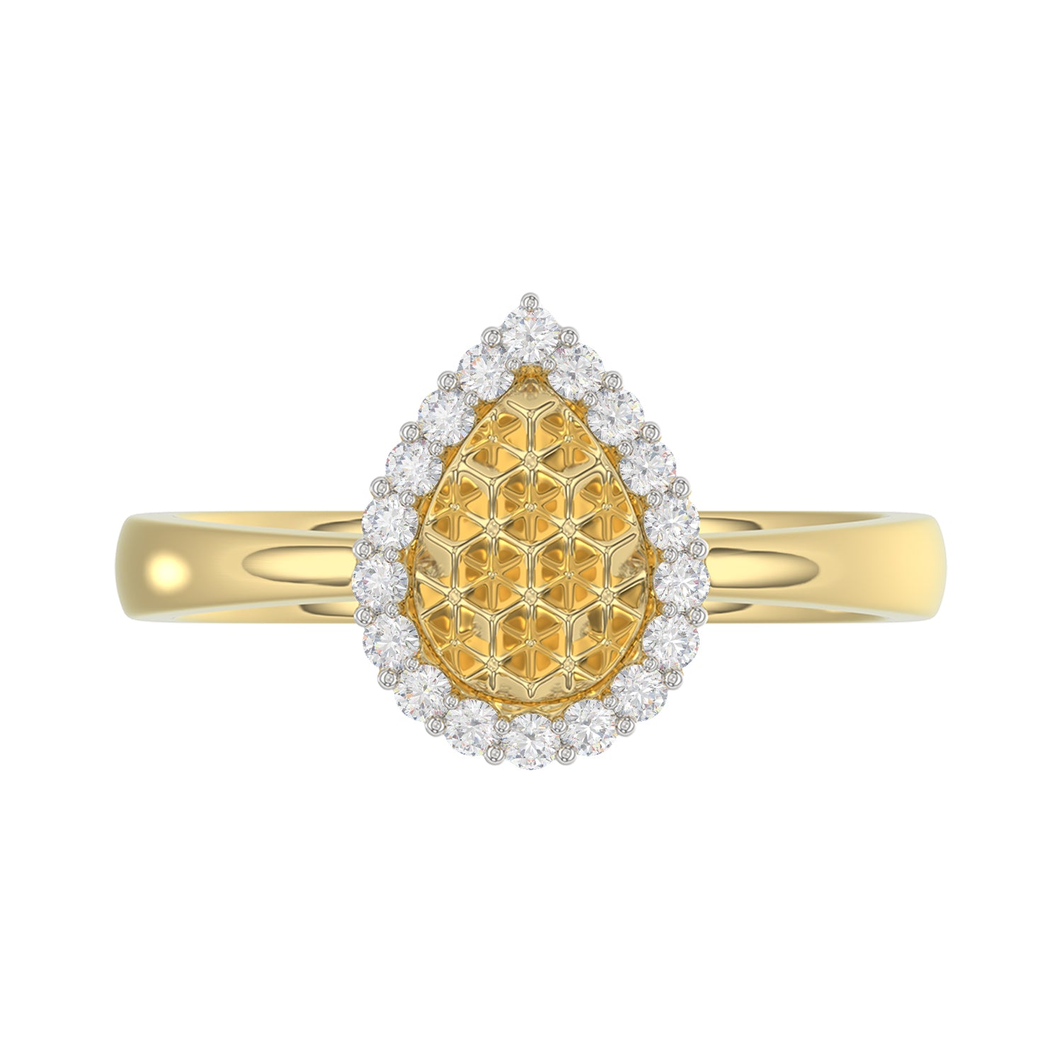 LADIES RING 0.20CT ROUND DIAMOND 10K YELLOW GOLD