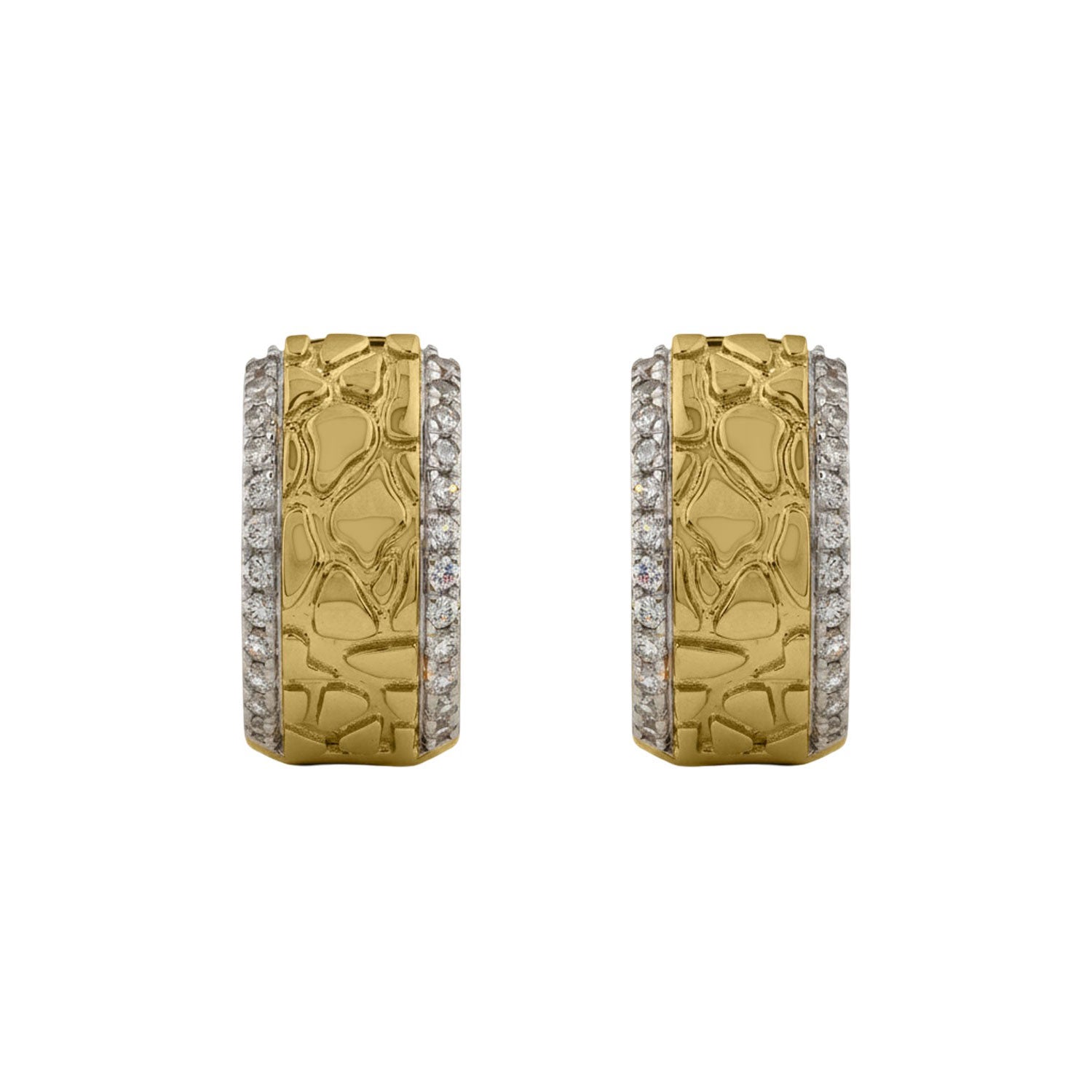 LADIES EARRINGS 0.33CT ROUND DIAMOND 10K YELLOW GOLD