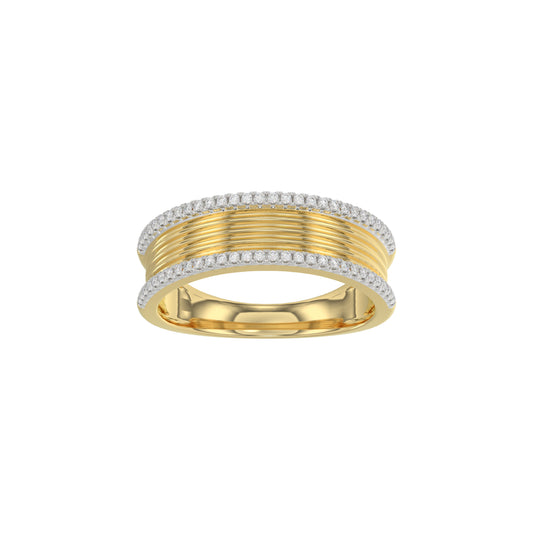 LADIES RING 0.20CT ROUND DIAMOND 10K YELLOW GOLD