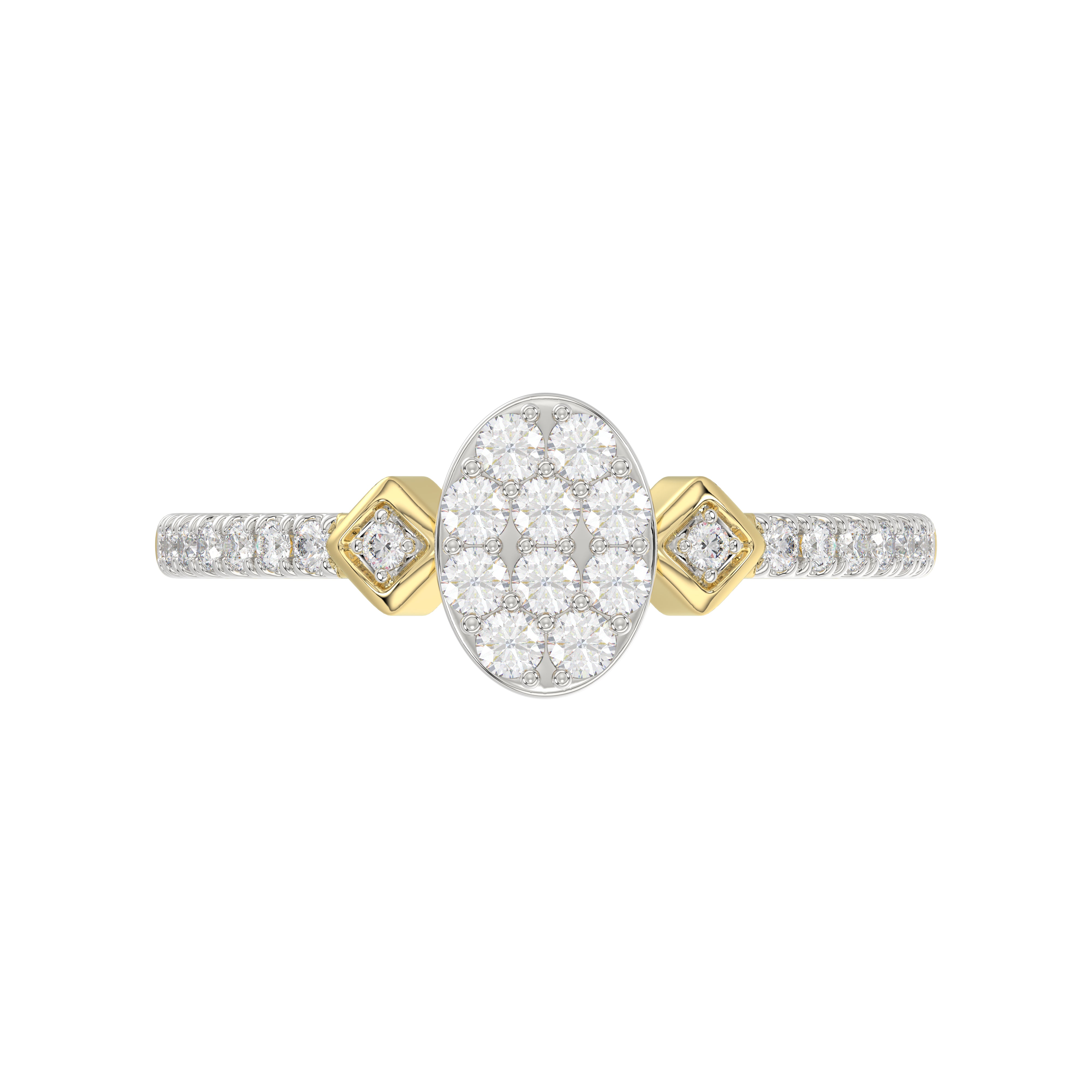 LADIES RING 0.33CT ROUND DIAMOND 10K YELLOW GOLD