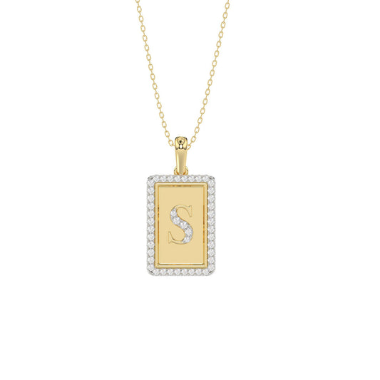 LADIES PENDANT 0.20CT ROUND DIAMOND 10K YELLOW GOLD