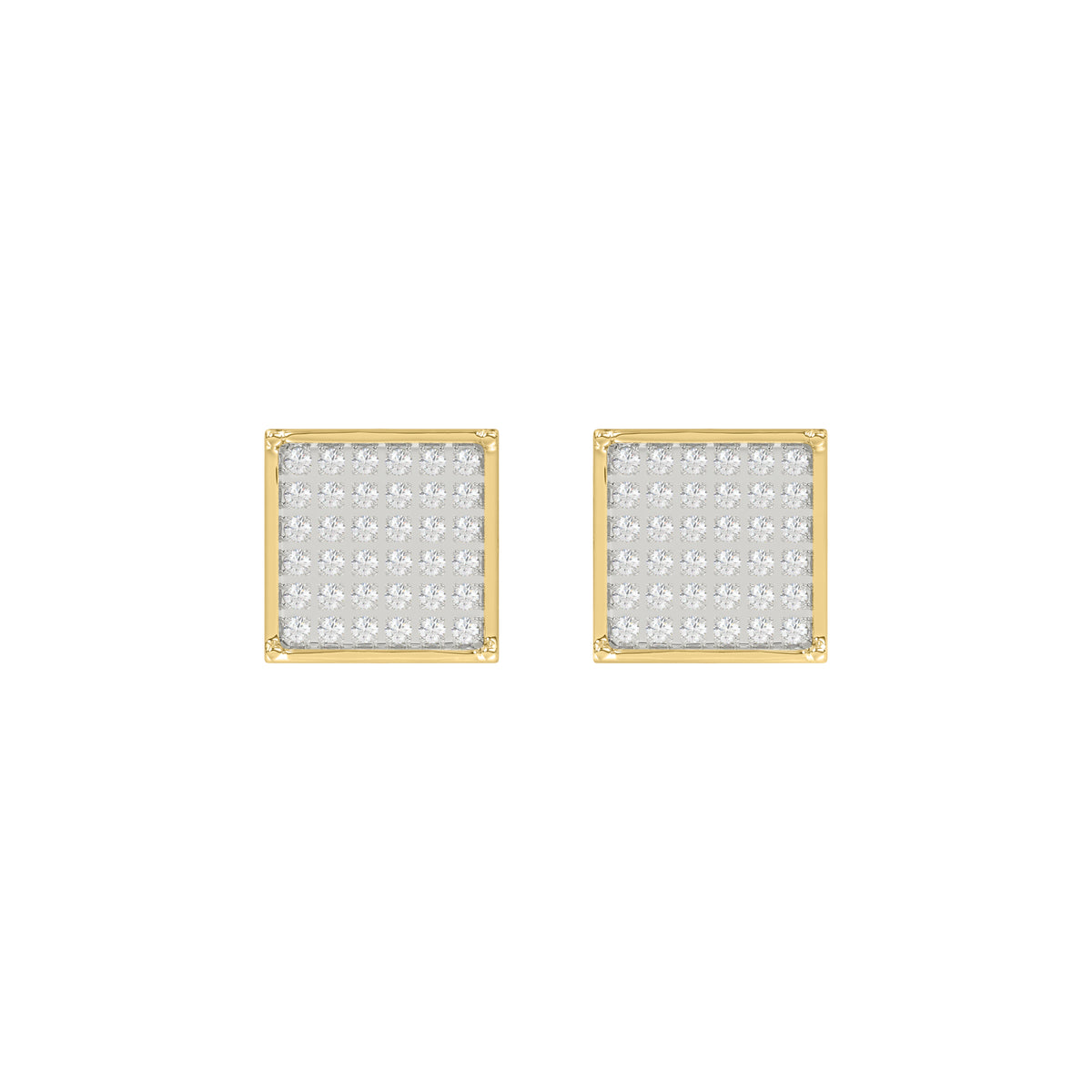 10K Yellow Gold 0.25Ct Round Diamond 4 Prong Yuva Earrings Elegant Fashion Earrings Jewelry