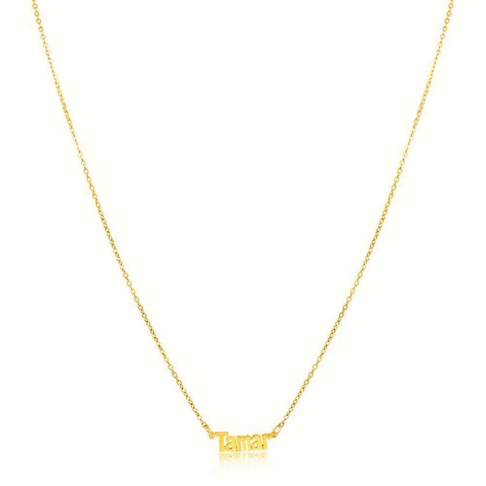 The Mini Block Name Necklace