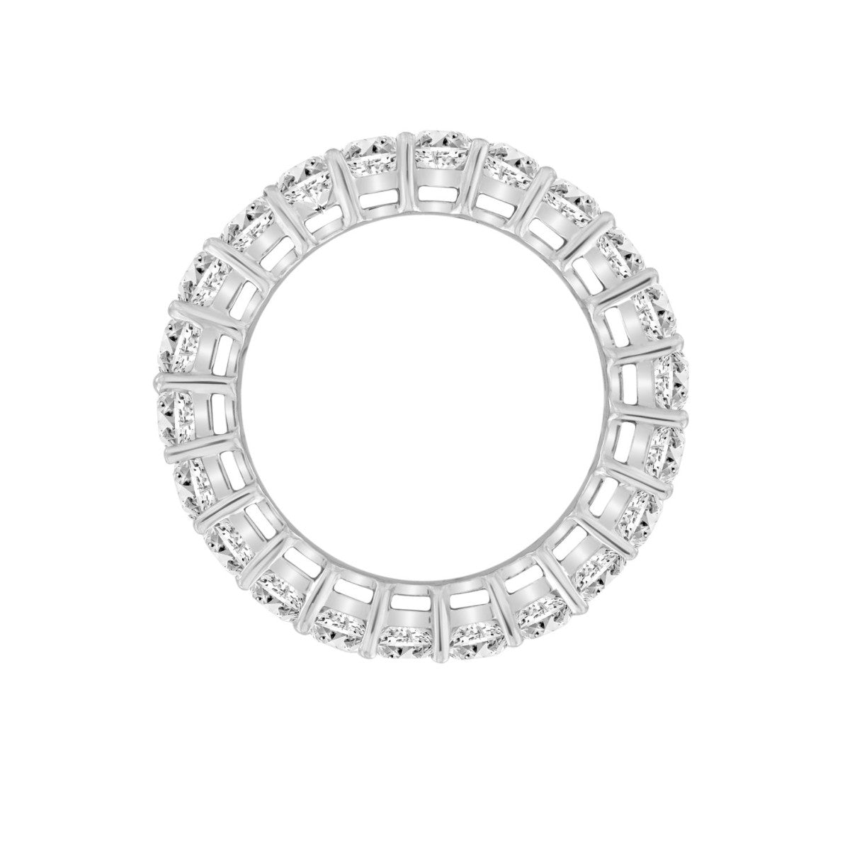 LADIES BAND 3 1/4CT PRINCESS DIAMOND 14K WHITE GOLD