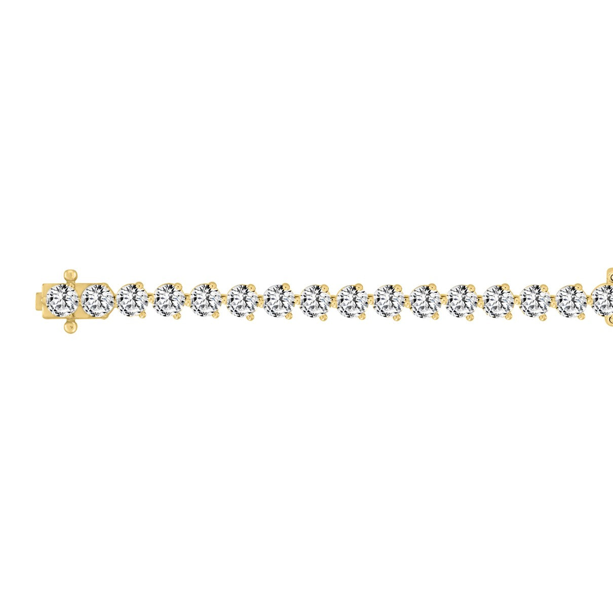 LADIES BRACELET 7CT ROUND DIAMOND 14K YELLOW GOLD