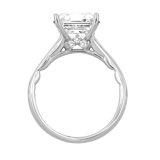 LADIES RING 2CT ROUND/PRINCESS DIAMOND 14K WHITE GOLD (CENTER STONE PRINCESS DIAMOND 2CT )