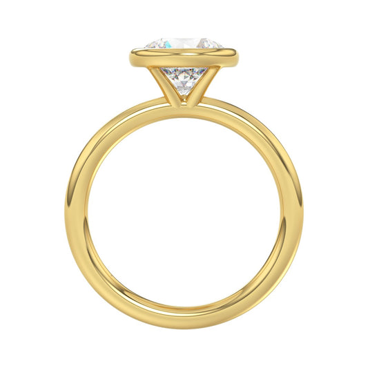 LADIES SOLITAIRE RING 2CT ROUND DIAMOND 14K YELLOW GOLD (CENTER STONE ROUND DIAMOND 2CT )