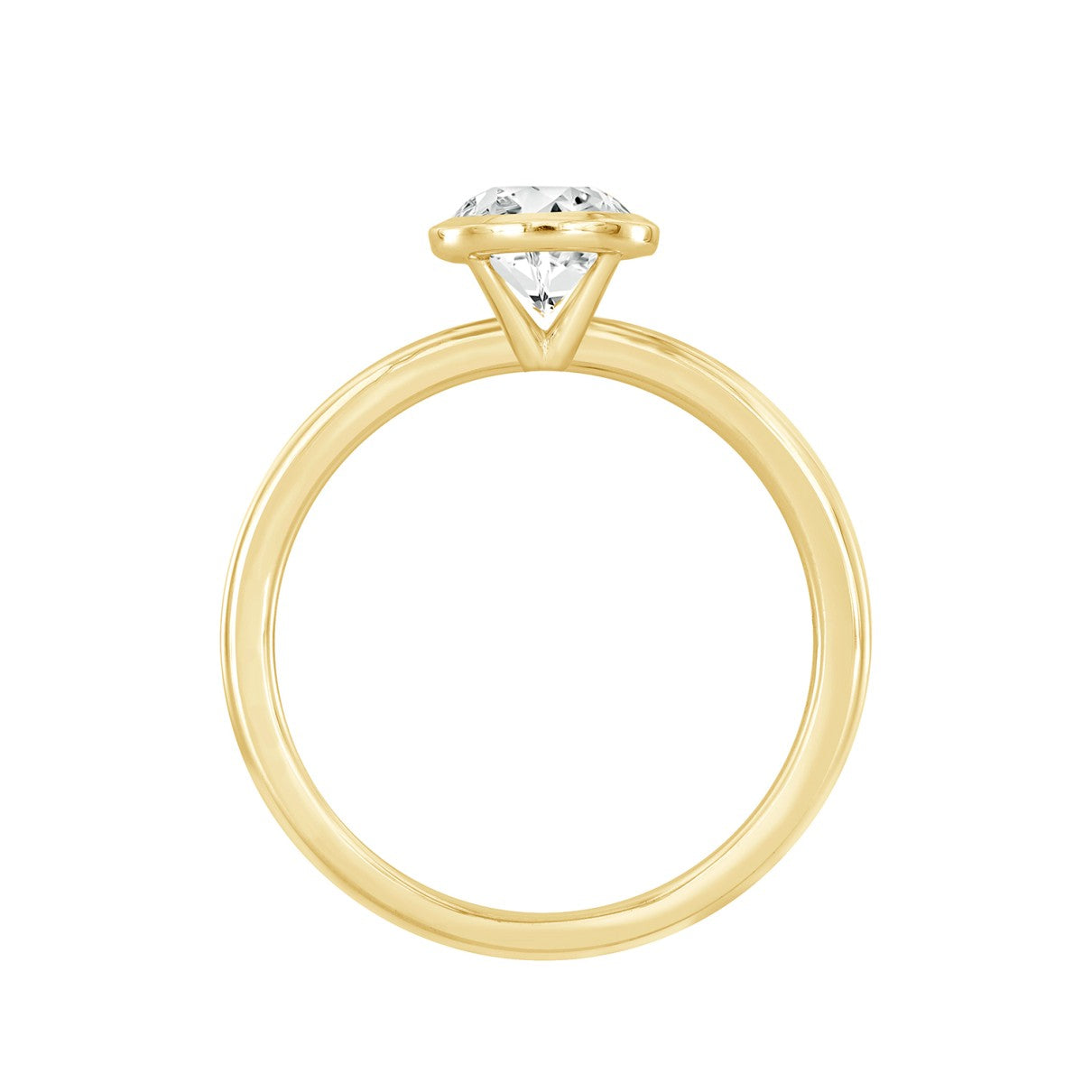 LADIES SOLITAIRE RING 2CT OVAL DIAMOND 14K YELLOW GOLD (CENTER STONE OVAL DIAMOND 2CT )