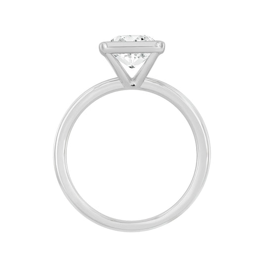 LADIES SOLITAIRE RING 2CT PRINCESS DIAMOND 14K WHITE GOLD (CENTER STONE PRINCESS DIAMOND 2CT )