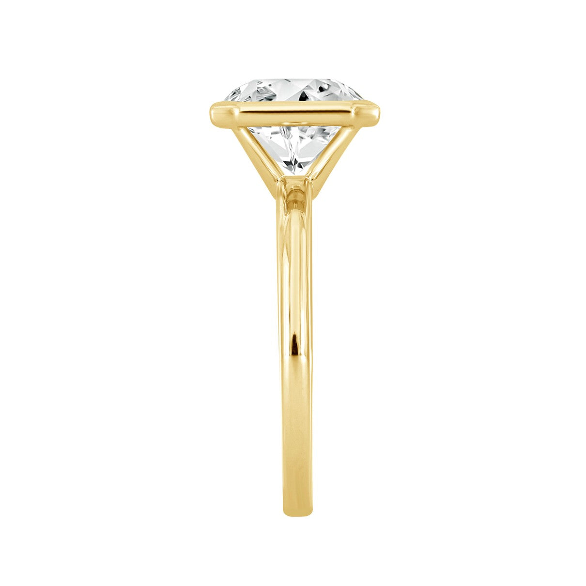 LADIES SOLITAIRE RING 2CT PRINCESS DIAMOND 14K YELLOW GOLD (CENTER STONE PRINCESS DIAMOND 2CT )