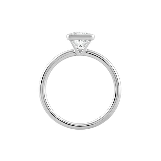 LADIES SOLITAIRE RING 1CT PRINCESS DIAMOND 14K WHITE GOLD (CENTER STONE PRINCESS DIAMOND 1CT )