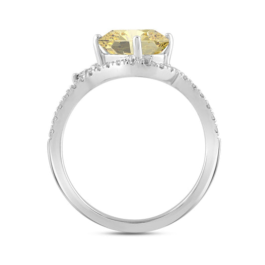 14K WHITE GOLD 2 1/4CT ROUND/MARQUISE/OVAL DIAMOND LADIES RING (CENTER STONE OVAL DIAMOND 1 1/2CT)