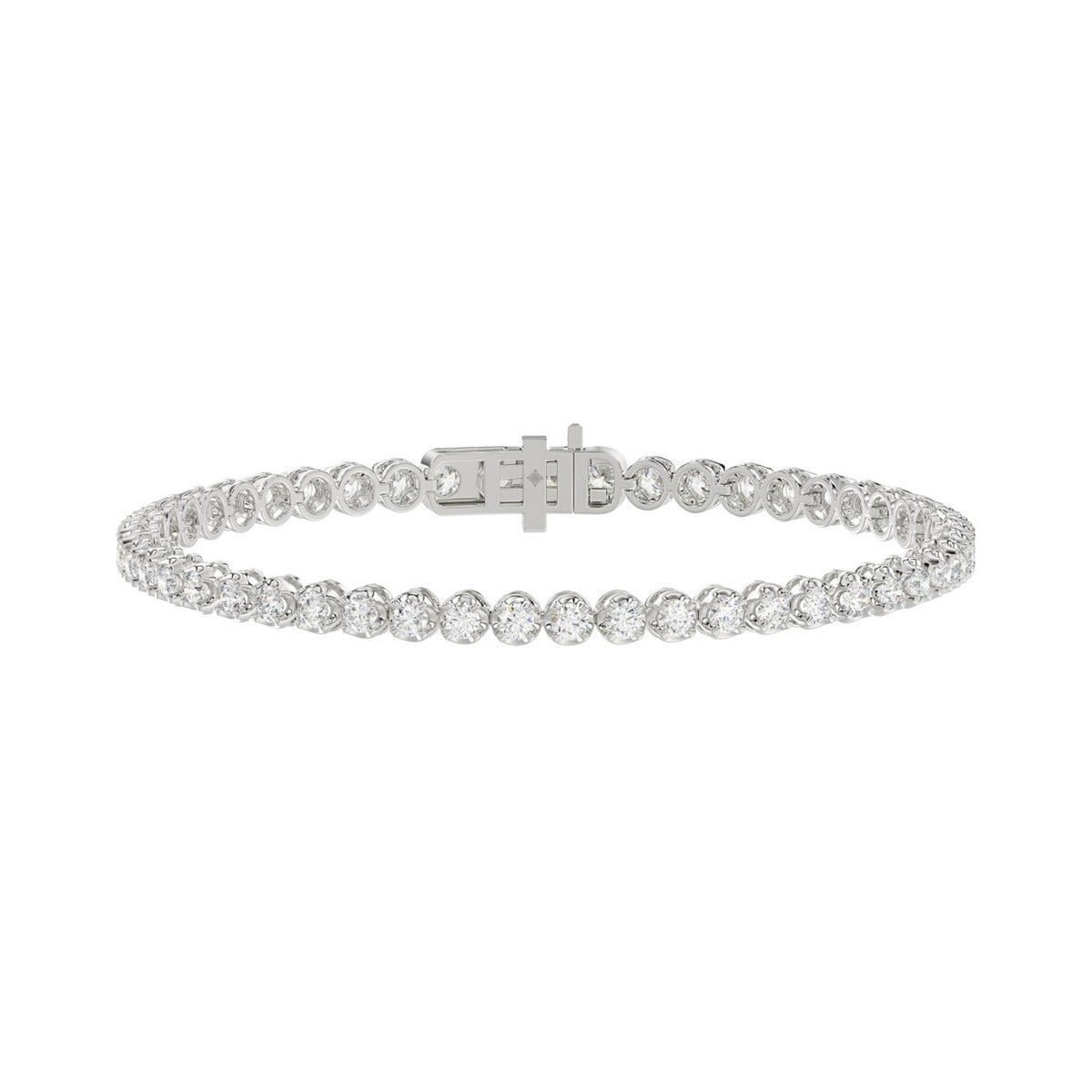 10K WHITE GOLD 5.00CT ROUND DIAMOND LADIES BRACELET