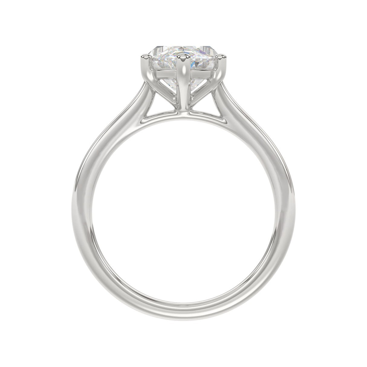 14K WHITE GOLD 1 1/2CT MARQUISE DIAMOND SOLITAIRE RING 