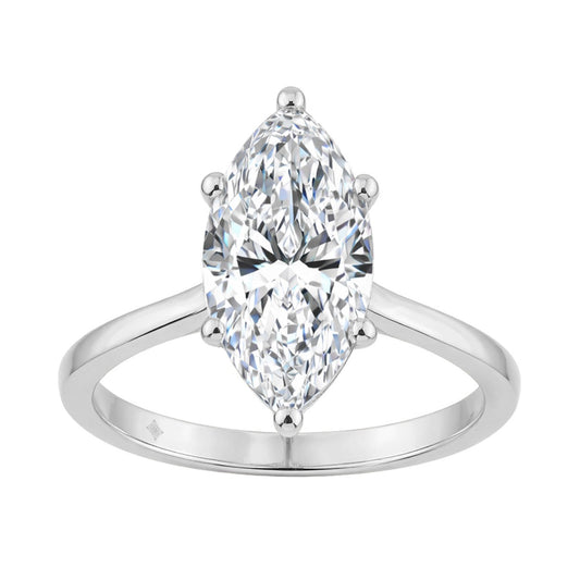 14K WHITE GOLD 2 1/2CT MARQUISE DIAMOND LADIES SOLITAIRE RING (CENTER STONE MARQUISE DIAMOND 2 1/2CT